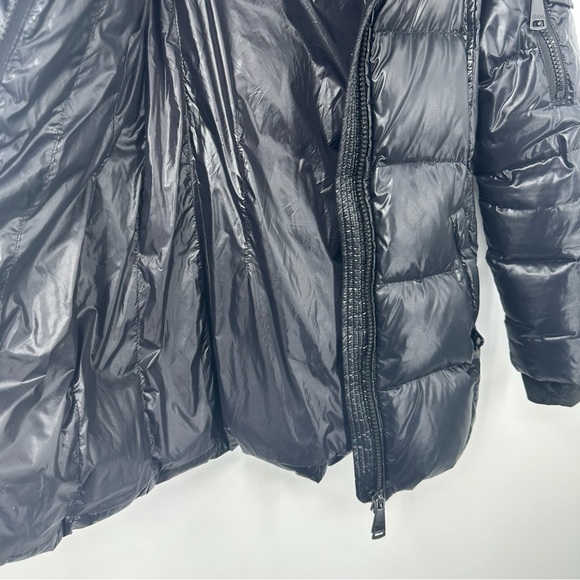 SAM. Belted Black Puffer Coat Goose Down Long Coat Womens 14 - Picture 12 of 14